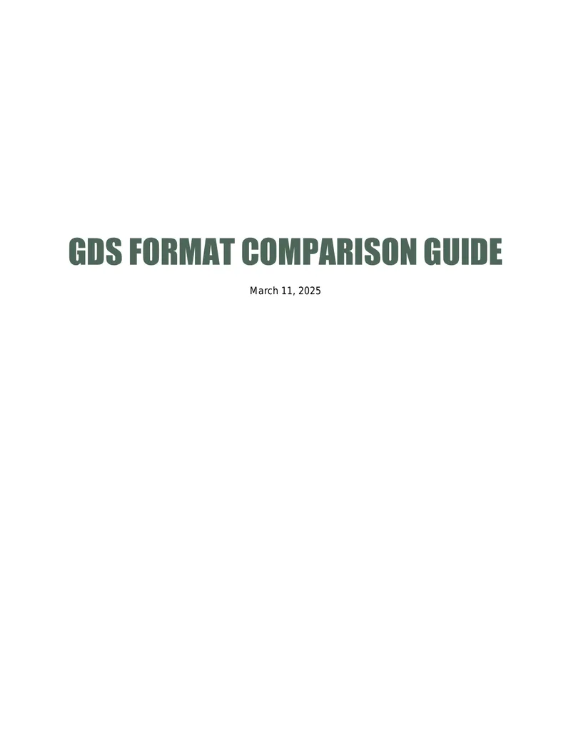 GDS Format Comparison Guide