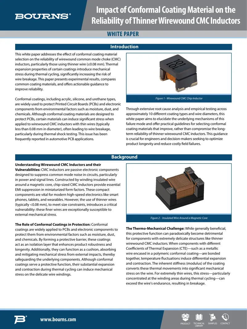 Impact of Conformal Coating on Thinner Wirewound Inductors