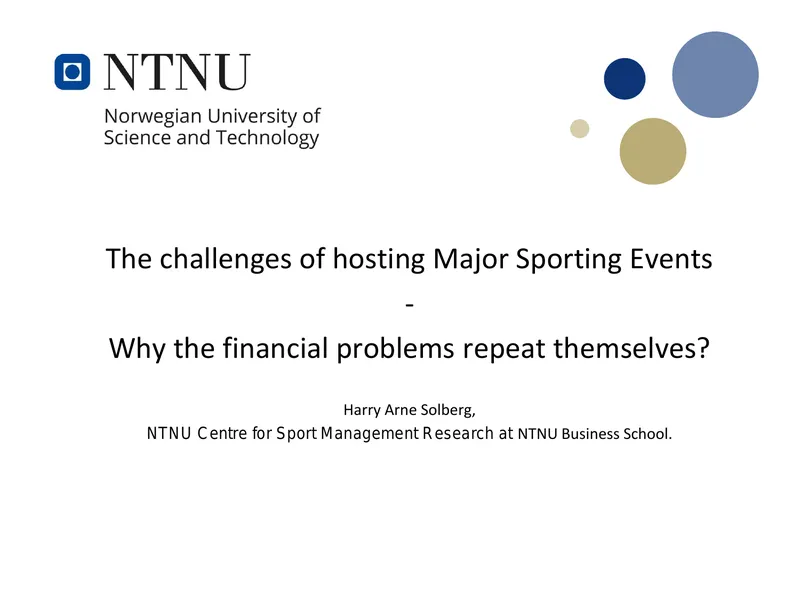 Challenges of Hosting Major Sporting Events in Norway