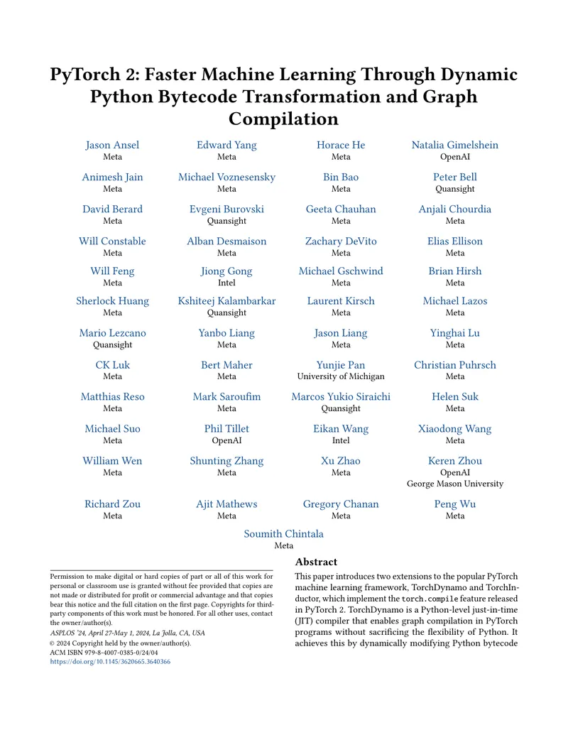 PyTorch 2 Extensions for Dynamic Graph Compilation