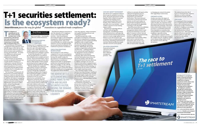 T+1 Compliance and Settlement Process Overview