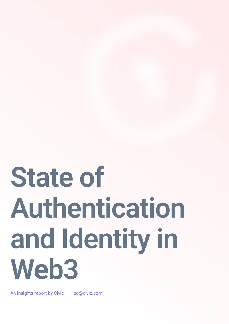 State of Authentication and Identity in Web3