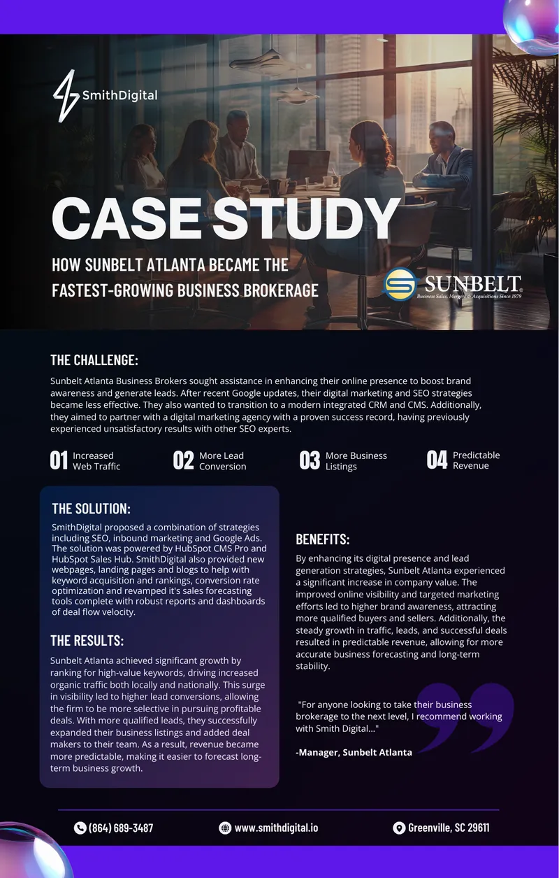 Sunbelt Atlanta Business Brokerage Case Study