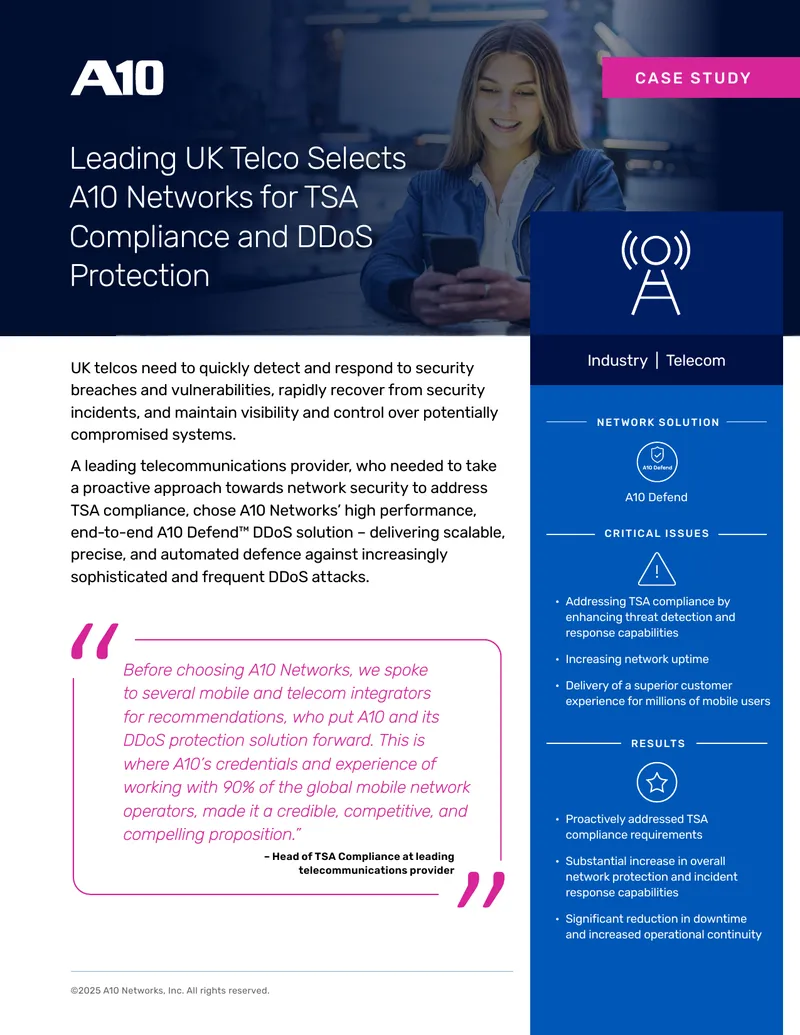 UK Telecommunications Provider Implements DDoS Protection