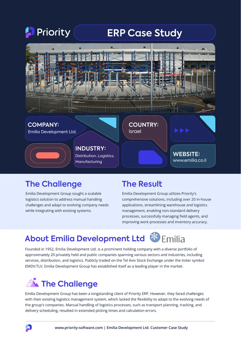 Emilia Development Group Logistics Management Case Study