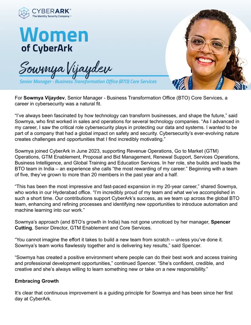 Career Development Insights from CyberArk Manager