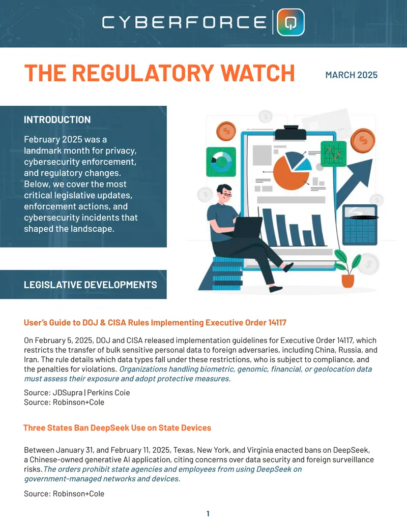 Legislative Developments in Cybersecurity and Privacy