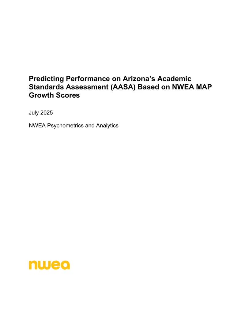 Predicting Performance on Arizona’s Academic Standards Assessment