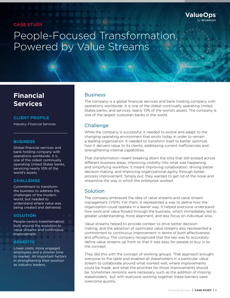 People-Focused Transformation in Financial Services preview page 1