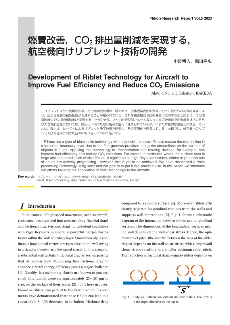Development of Riblet Technology for Aircraft Fuel Efficiency