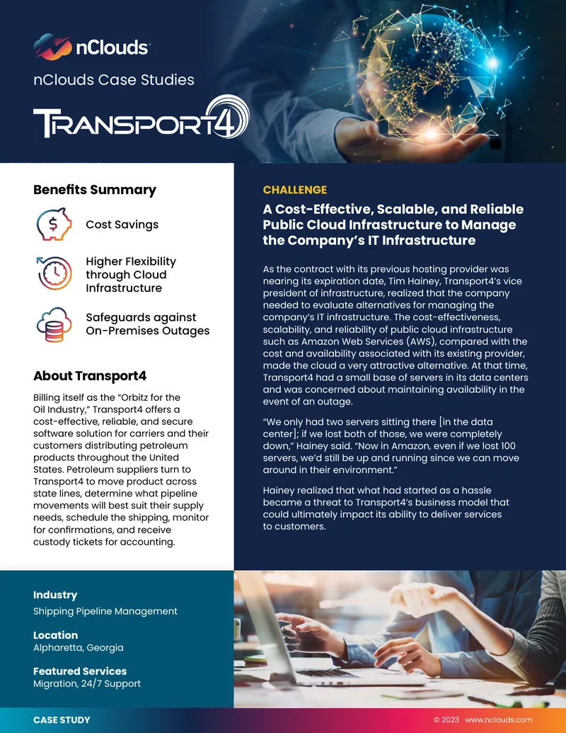Transport4 Cloud Migration Case Study