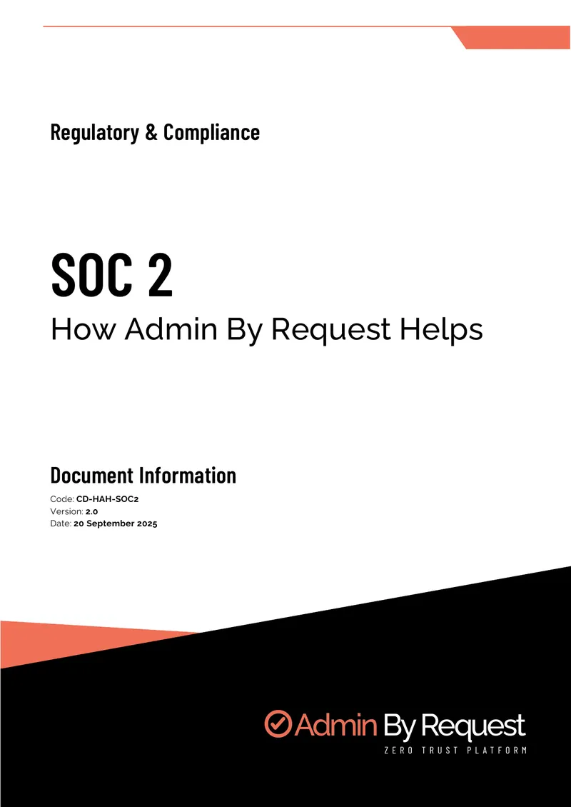 SOC 2 Compliance Support by Admin By Request