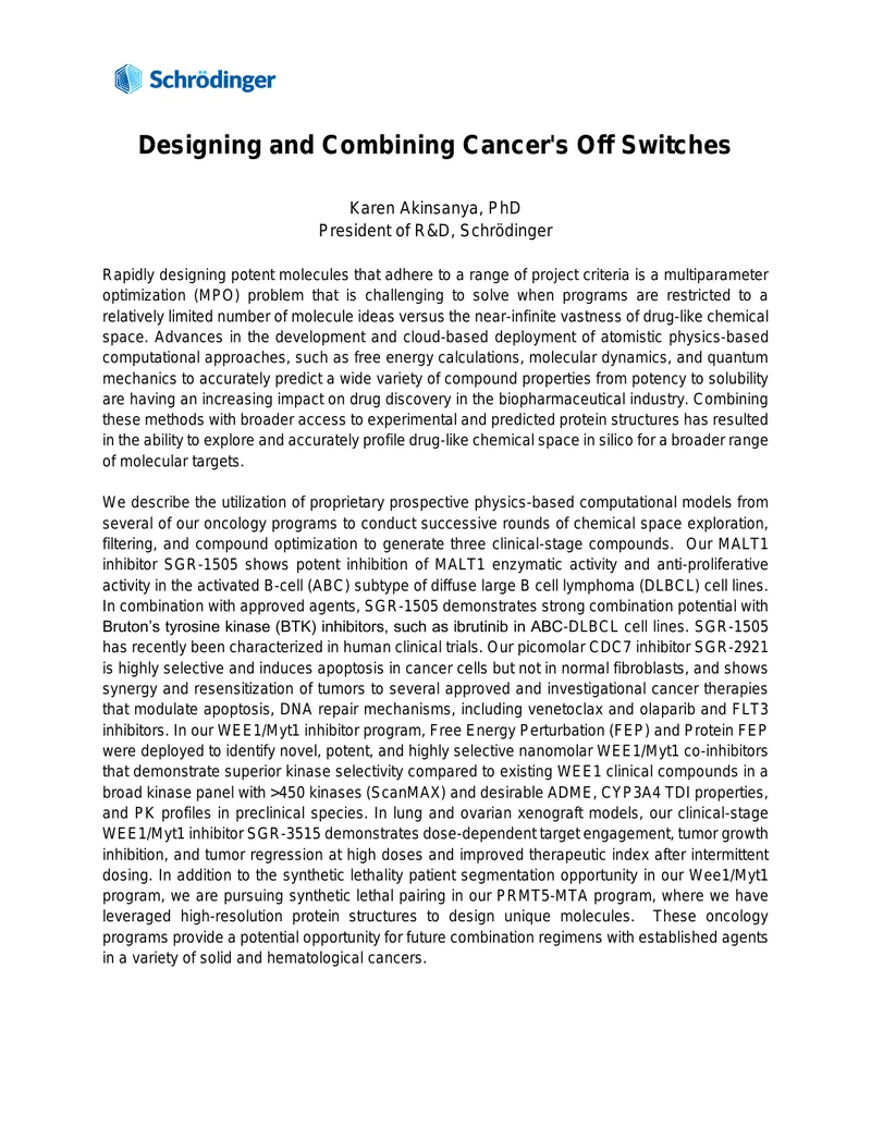 Advancements in Drug Discovery Using Computational Modeling