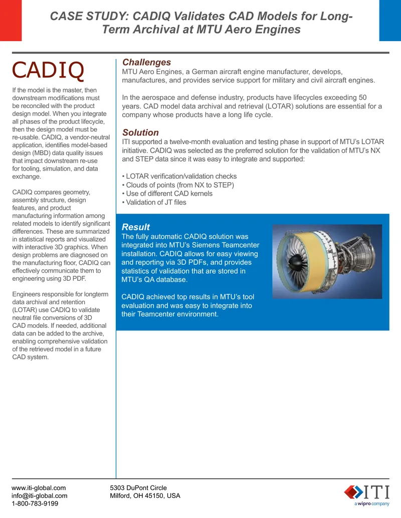 CADIQ Validation of CAD Models for Long-Term Archival