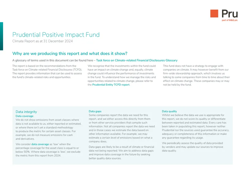Prudential Positive Impact Fund Climate Report 2024