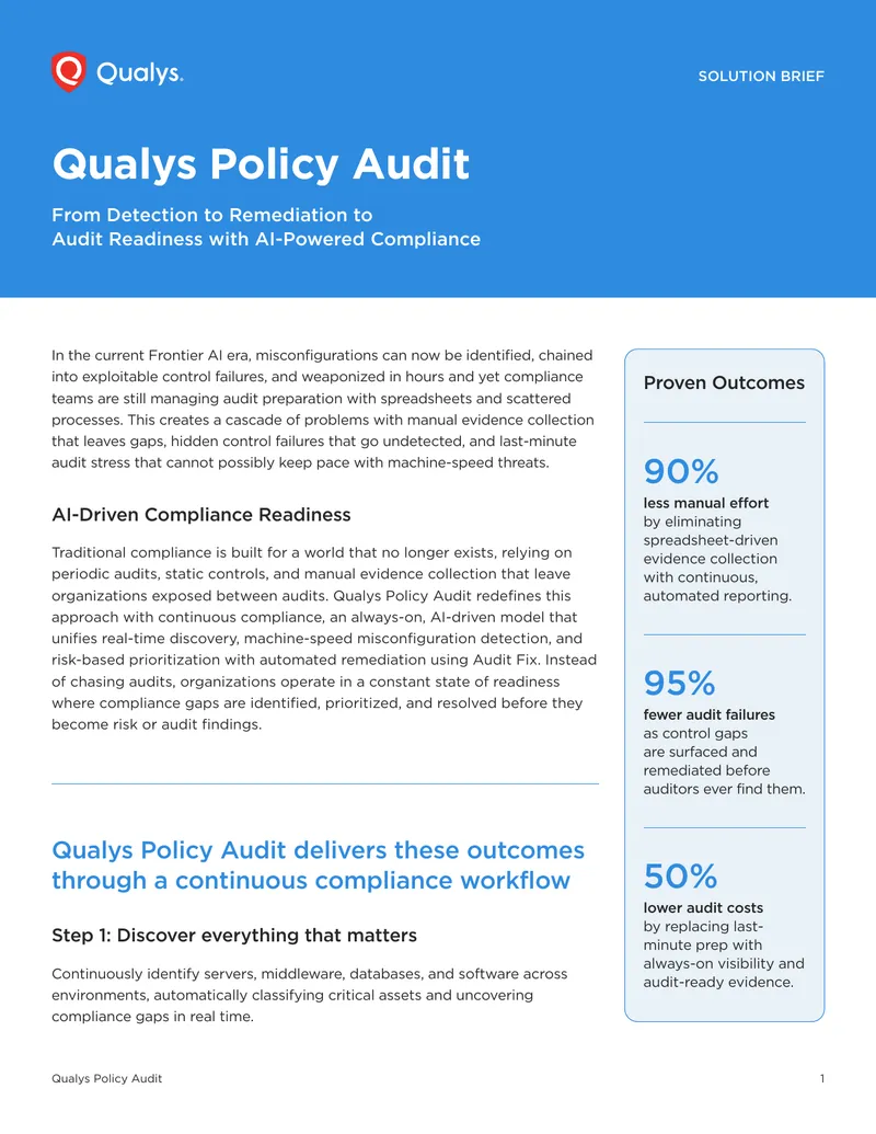 Qualys Policy Audit Solution Brief