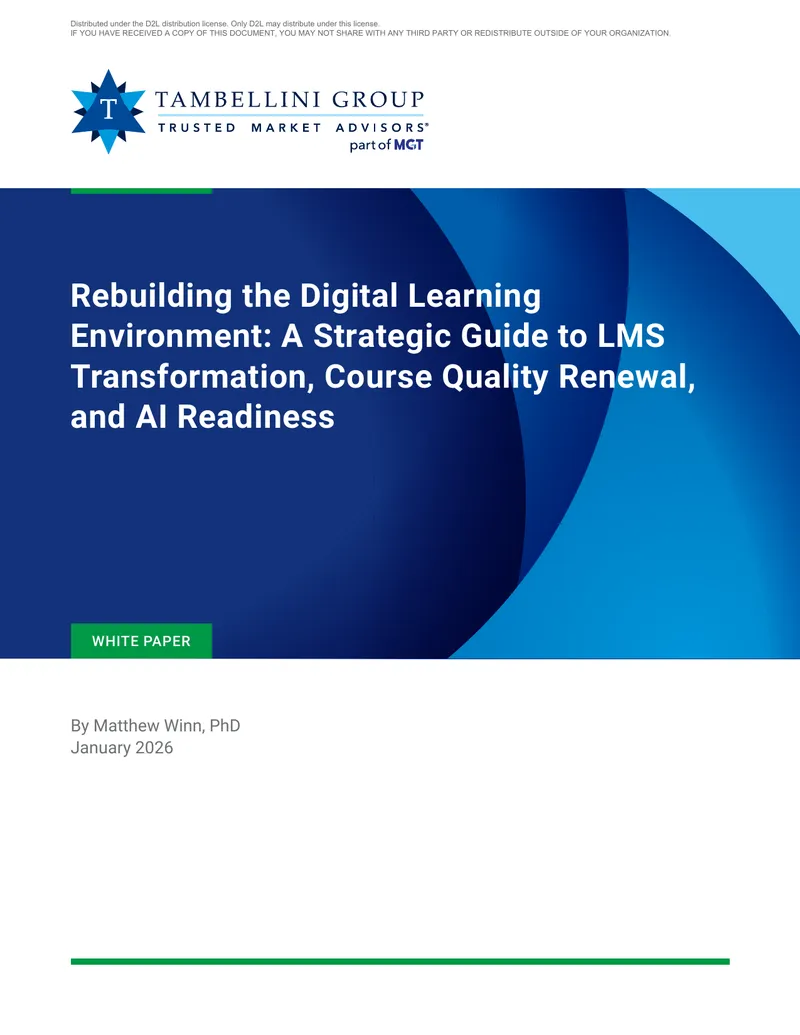 Rebuilding the Digital Learning Environment Strategic Guide