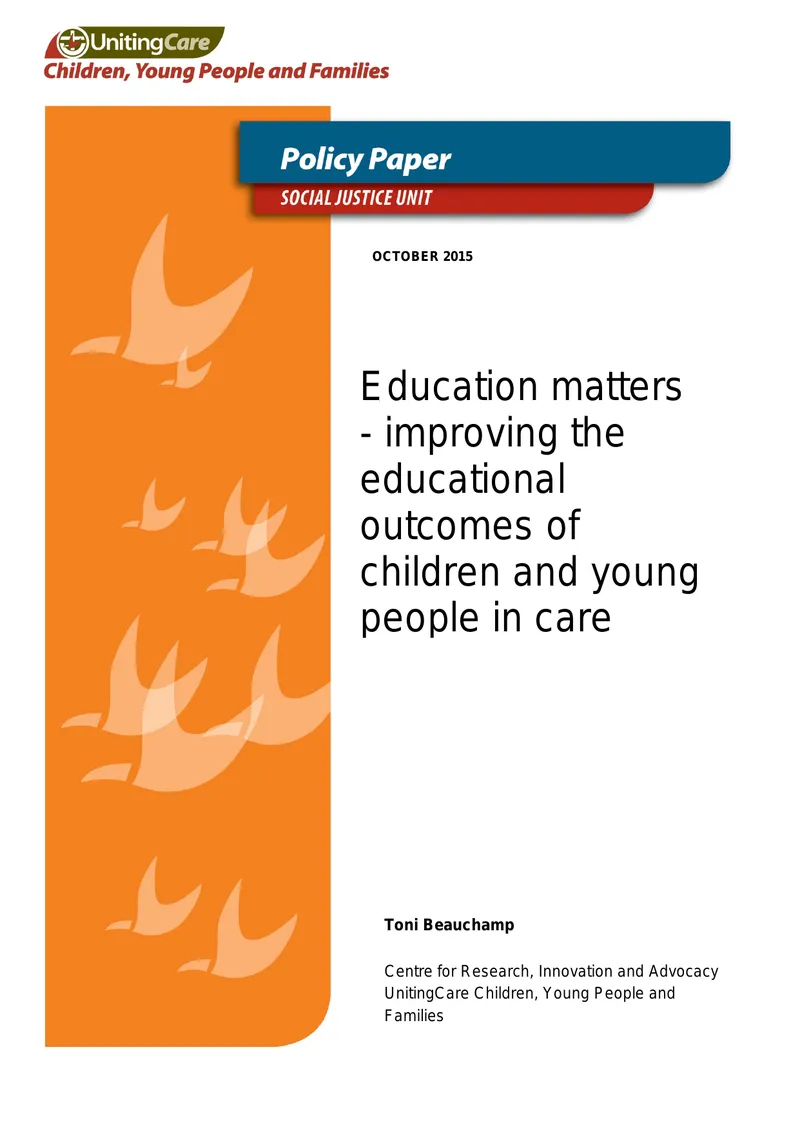 Improving Educational Outcomes for Children in Care