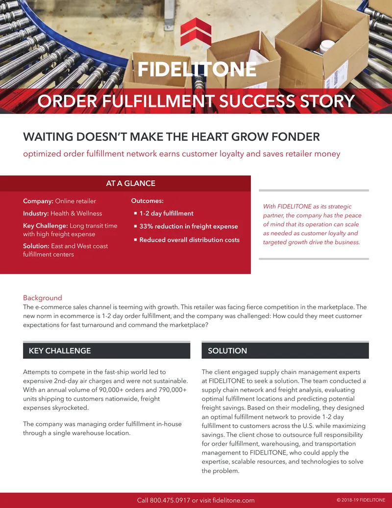 Order Fulfillment Optimization Case Study