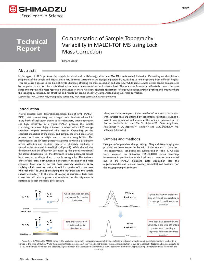 Compensation of Topography Variability in MALDI-TOF MS