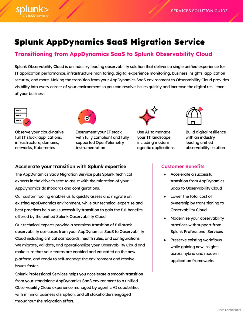 AppDynamics SaaS to Splunk Observability Cloud Migration Guide