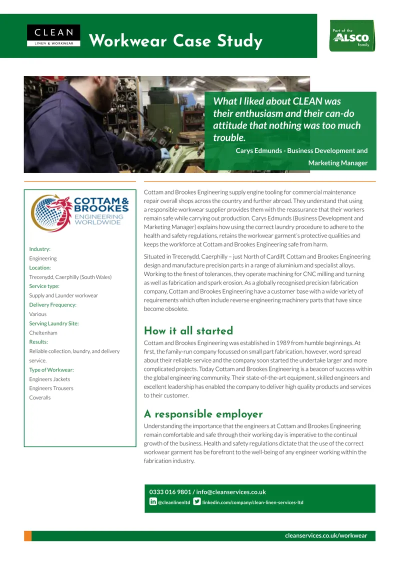 Workwear Supply and Laundry Service Case Study