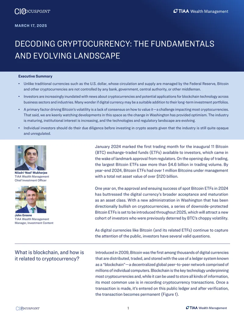 Decoding Cryptocurrency: The Fundamentals and Evolving Landscape