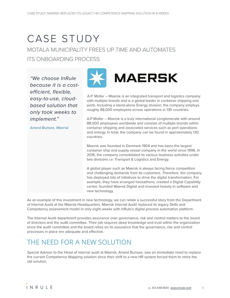 Maersk Replaces Legacy HR Competence Mapping Solution