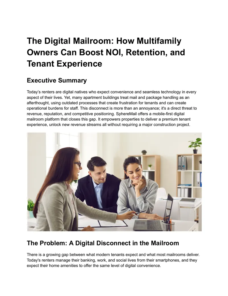 Digital Mailroom Solutions for Multifamily Properties