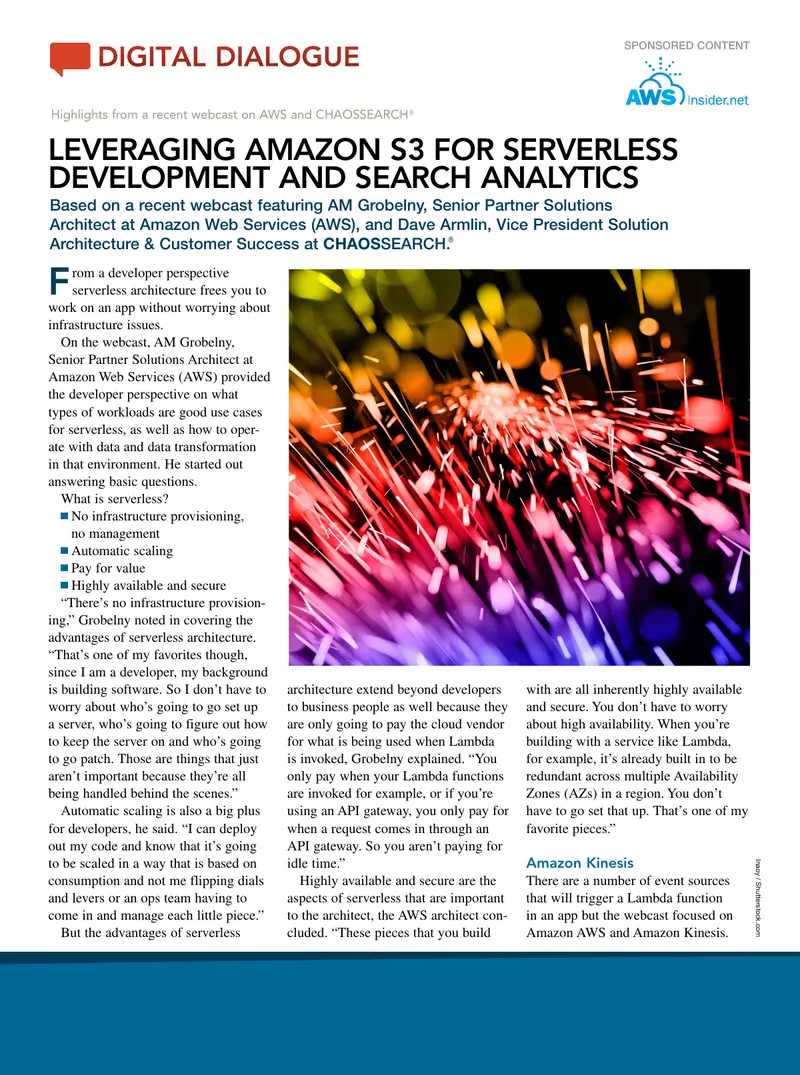 Serverless Architecture and Search Analytics Overview