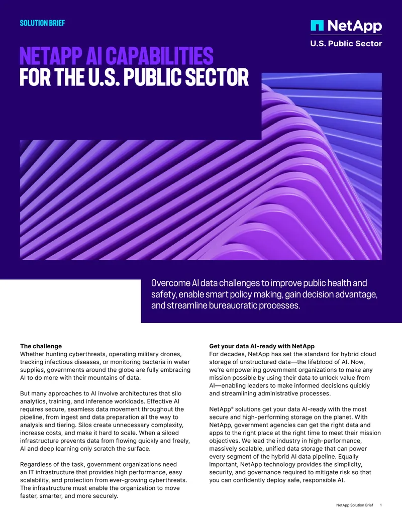 NetApp AI Solutions for Government Organizations