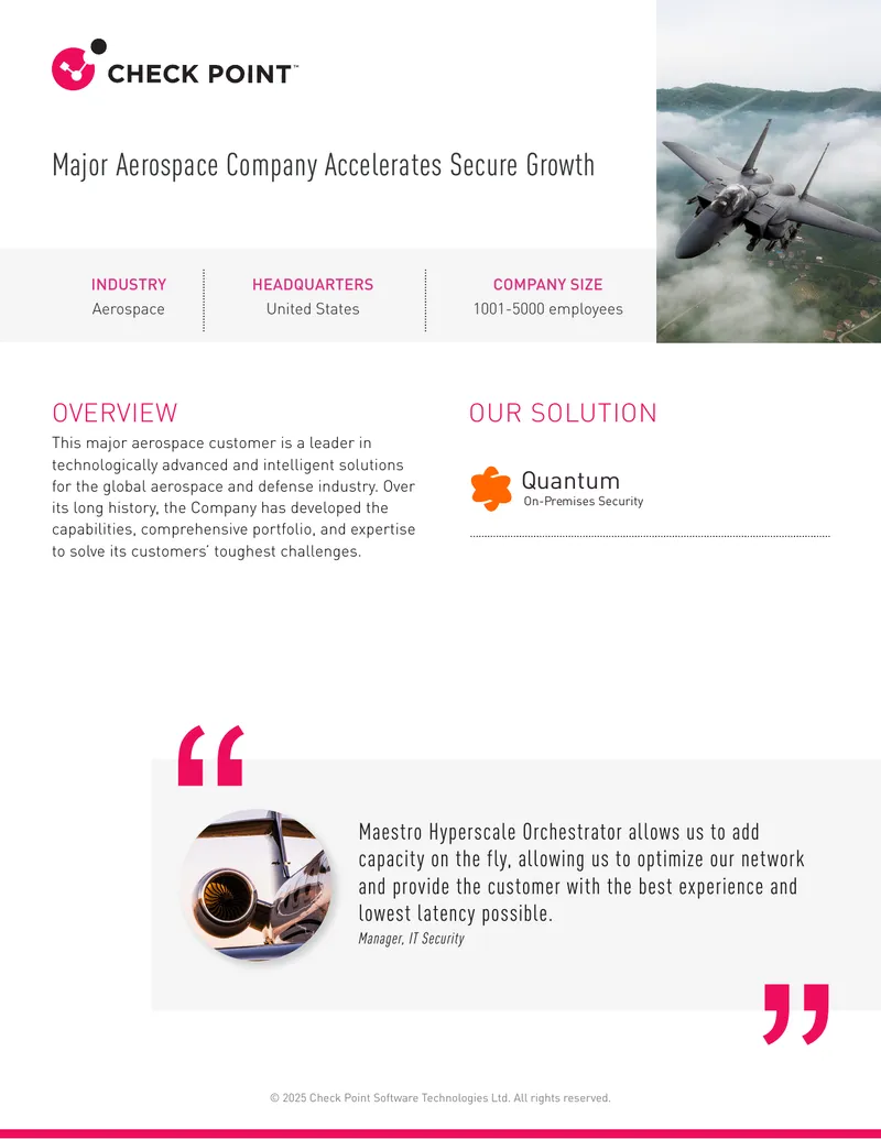 Aerospace Company Security Infrastructure Case Study