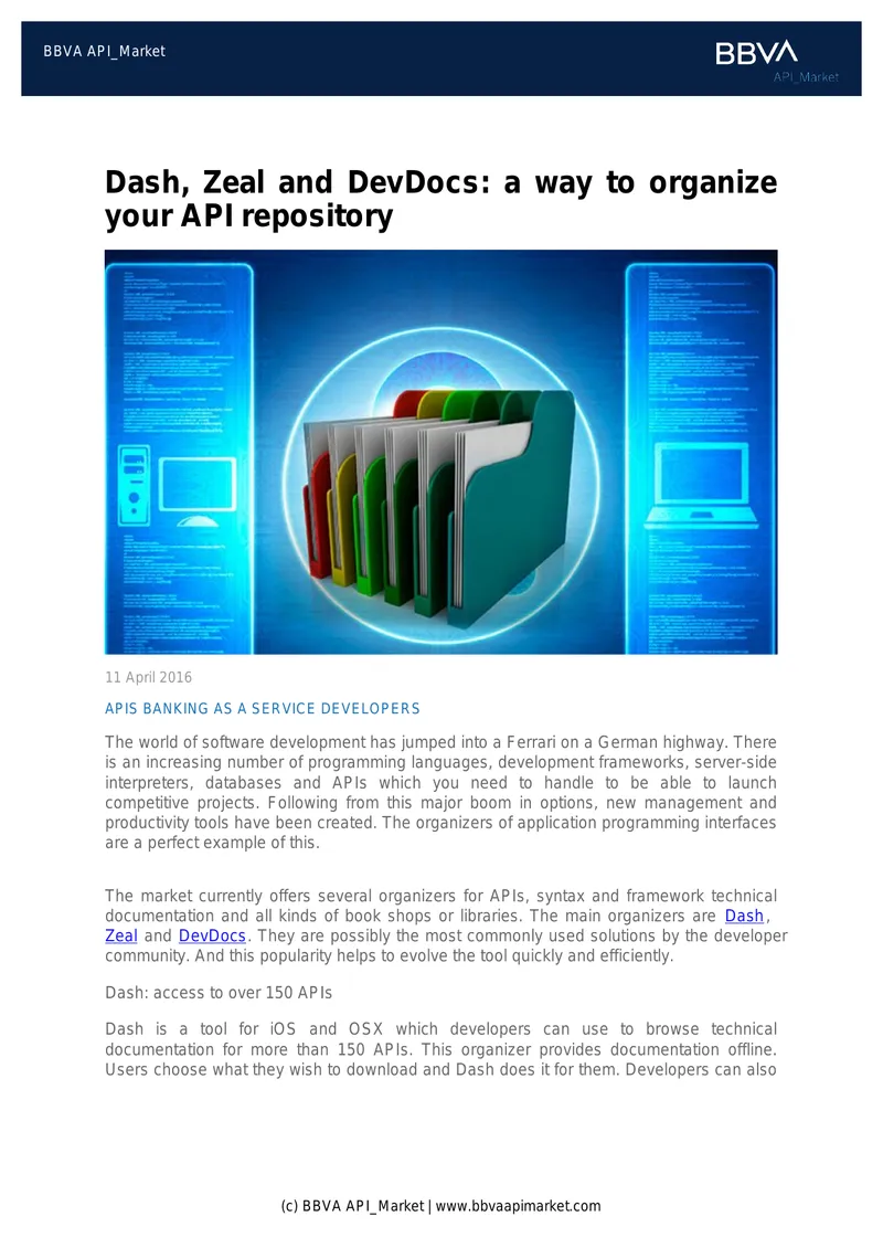 API Documentation Organizers Overview
