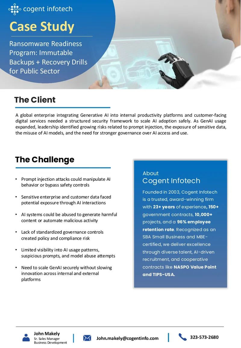 Generative AI Security Framework Implementation Case Study