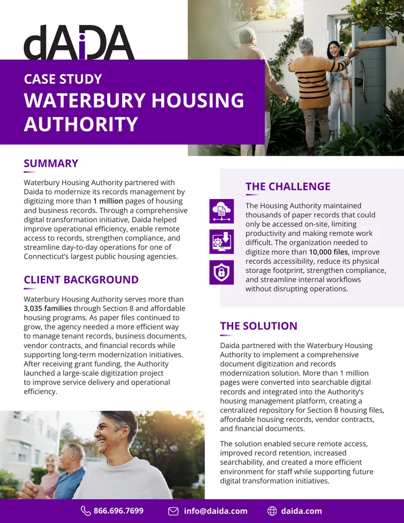 Waterbury Housing Authority Records Modernization Case Study