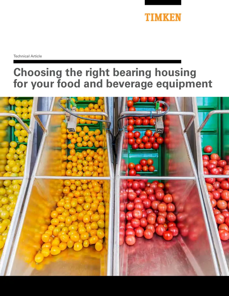 Selecting Bearing Housings for Food and Beverage Equipment