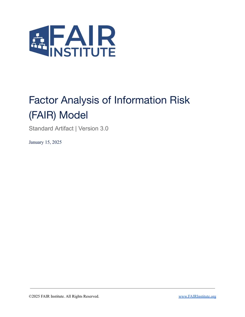 FAIR Model Standard Artifact Version 3.0