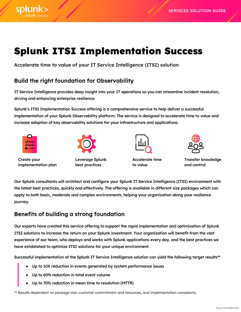 Splunk ITSI Implementation Success Service Guide