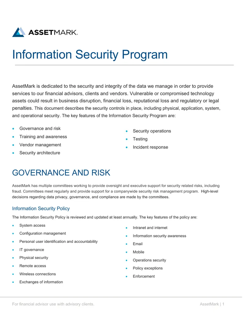 Information Security Program Overview