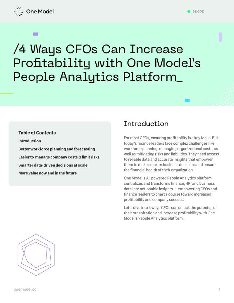 Increasing Profitability with People Analytics Platform