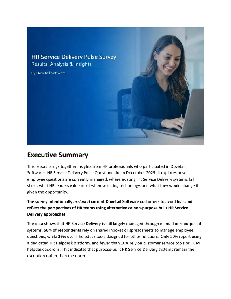 Current Trends in HR Service Delivery Management