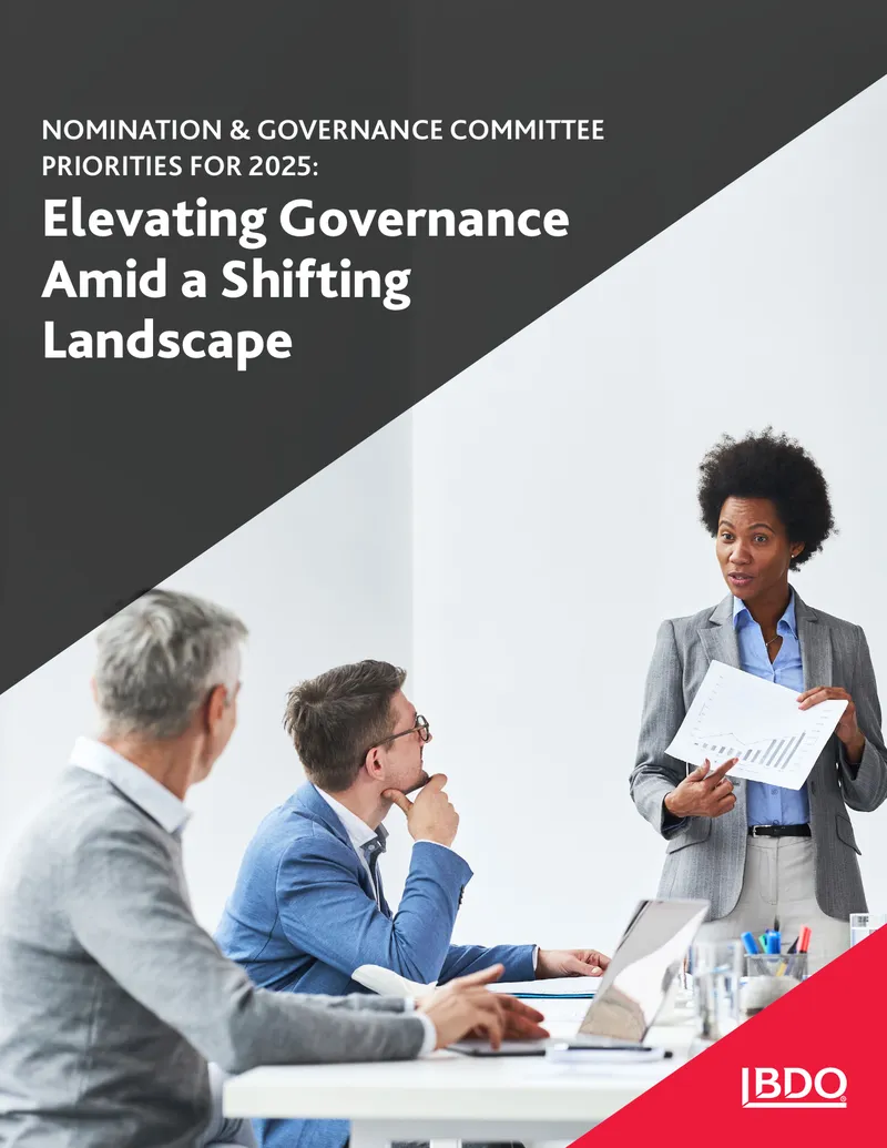 Nomination and Governance Committee Priorities for 2025 preview page 1