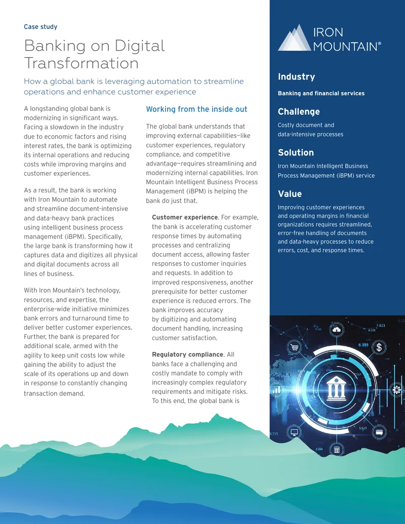 Global Bank Digital Transformation Case Study