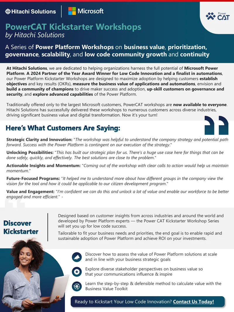 PowerCAT Kickstarter Workshops Overview