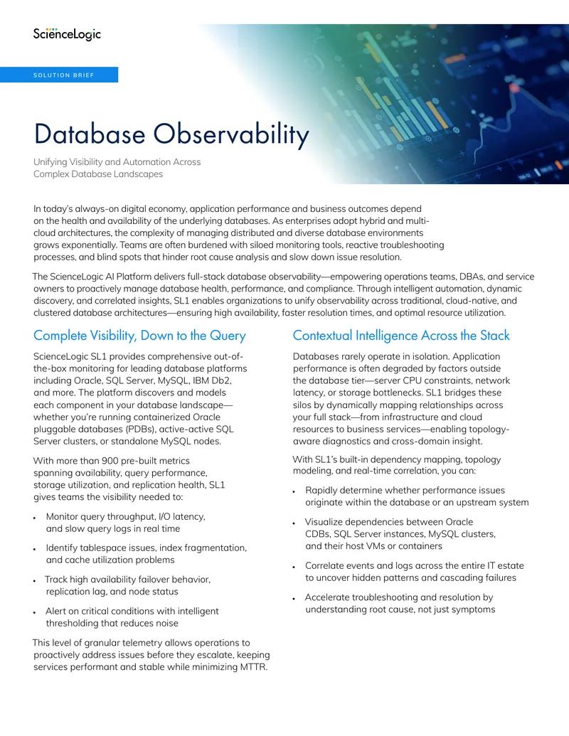 Database Observability Solution Brief