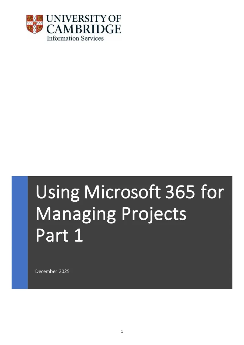 Using Microsoft 365 for Managing Projects