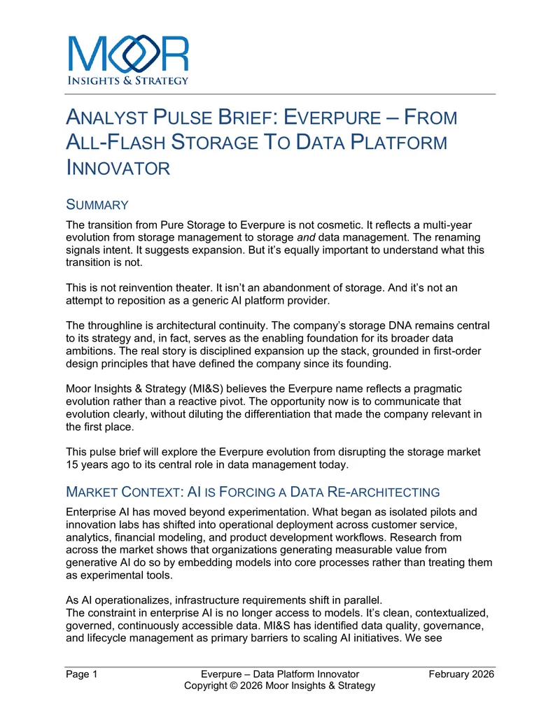 Everpure Transition to Data Management Platform