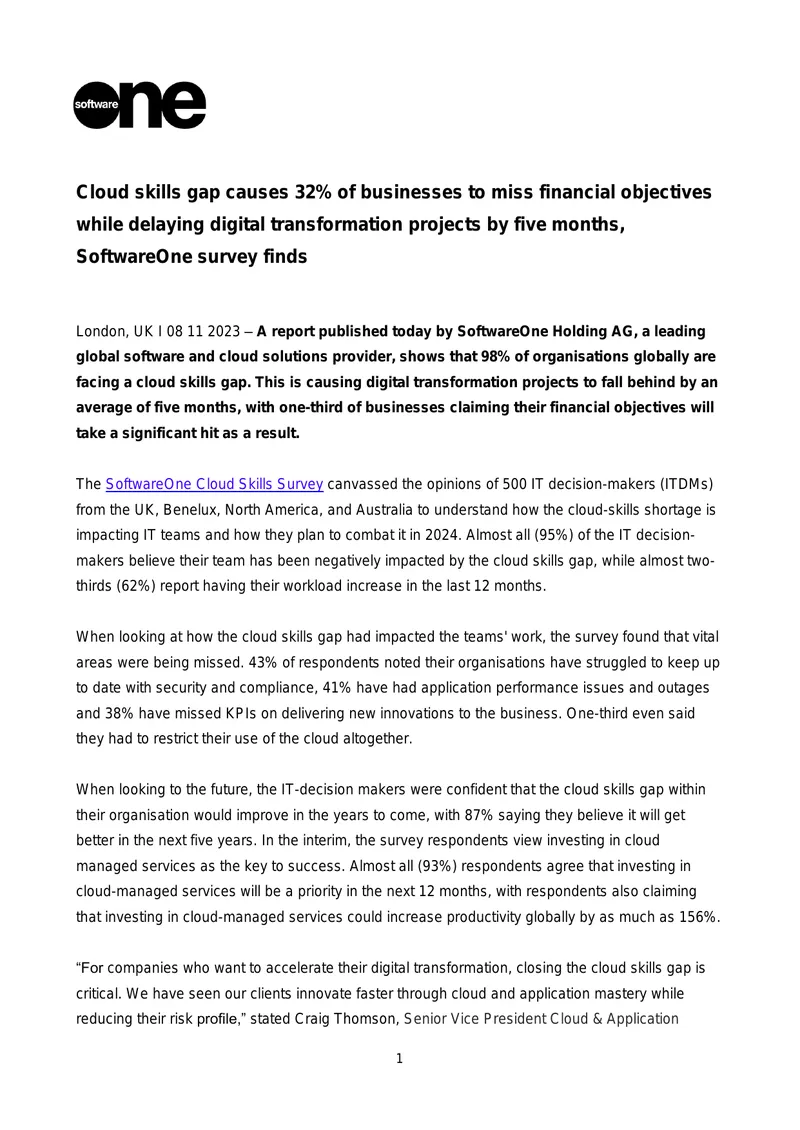 Cloud Skills Gap Impact on Digital Transformation