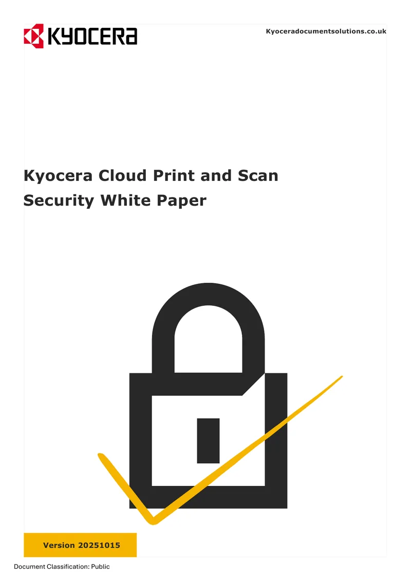 Kyocera Cloud Print and Scan Security White Paper