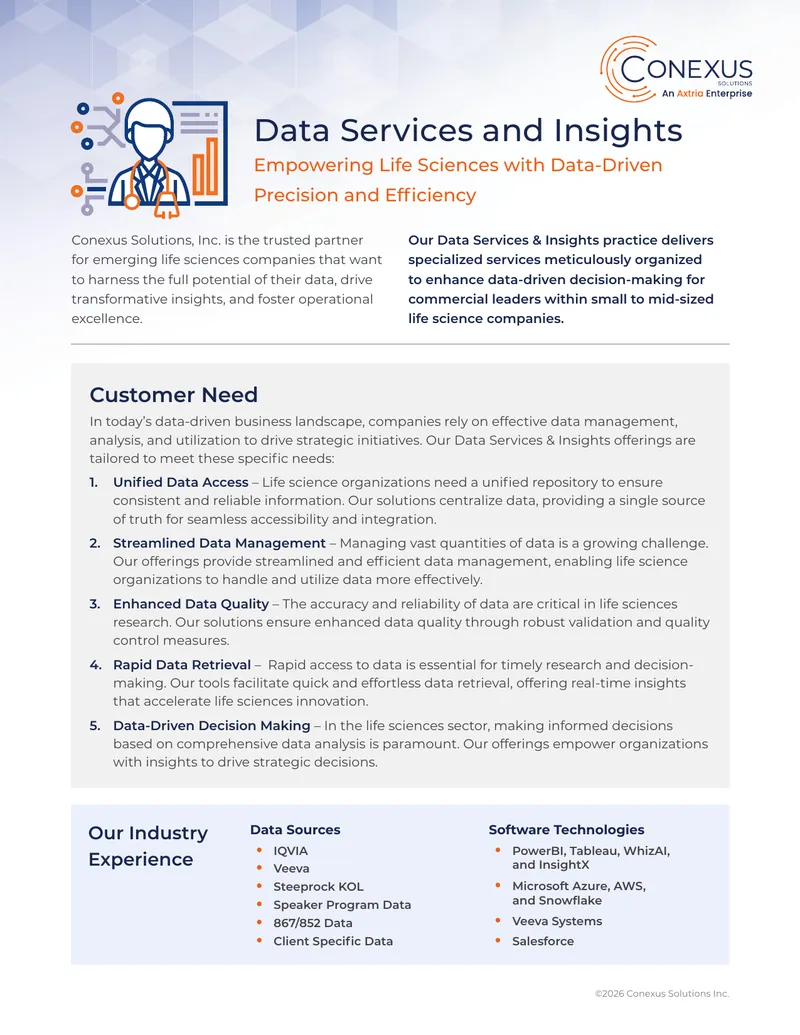Data Services and Insights for Life Sciences